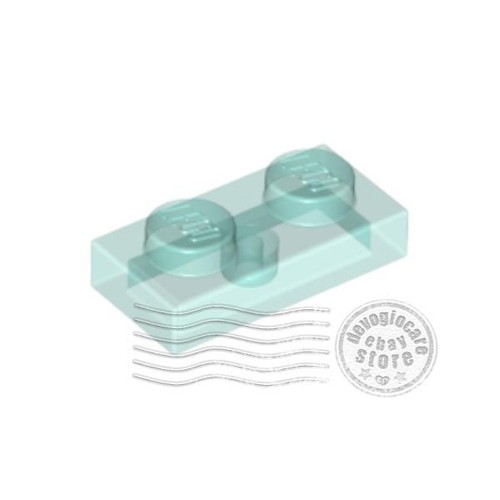 Lego 3023 piastra 1x2 blu - 4x,